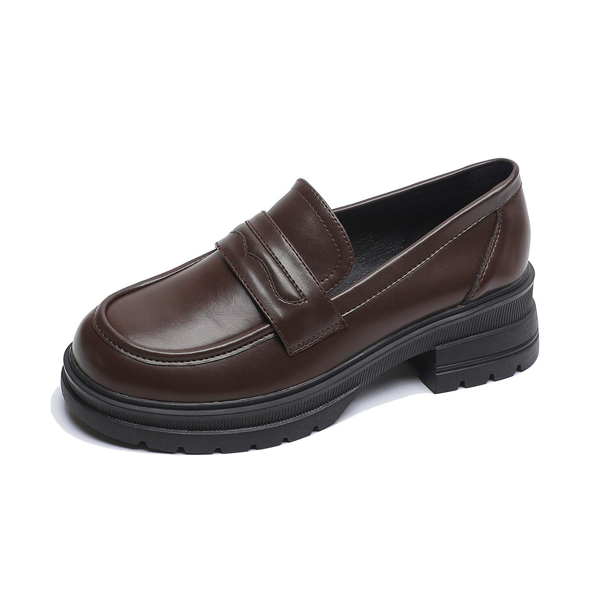 Vintage Leather Loafers for Women π β Height Boost, British Style π¬π§
