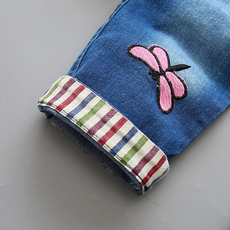 π Kids Strap Jeans β Unisex Cotton Suspender Pants