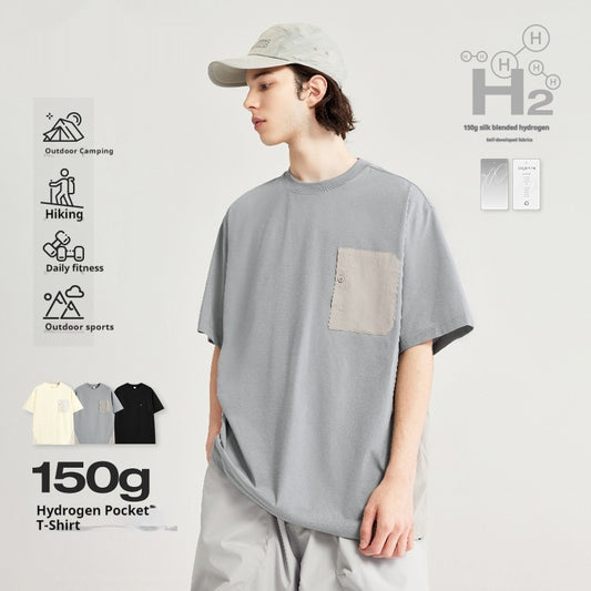 Hydrogen Pocket T-Shirt – Lightweight Tech Fabric, Outdoor Short Sleeve Pullover for Youth