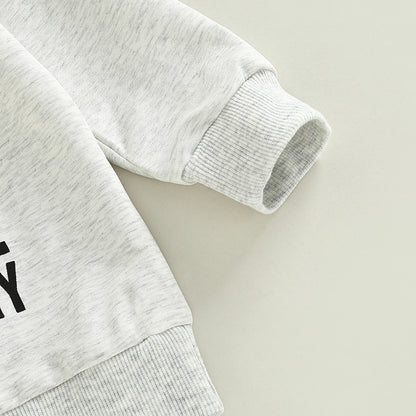 🏈 Kids Rugby Letters Print Pullover Sweatshirt