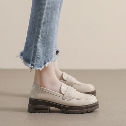 Vintage Leather Loafers for Women 👞 – Height Boost, British Style 🇬🇧