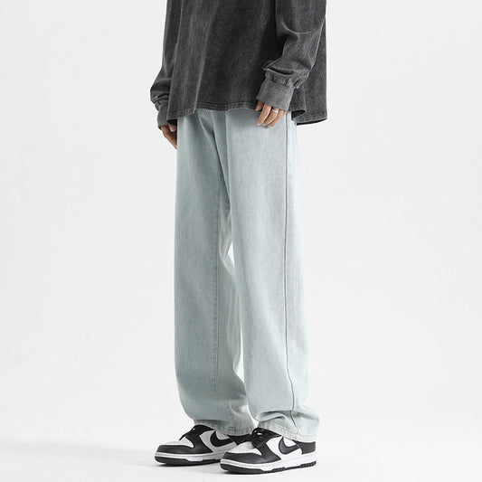 Men's Washed Straight Leg Jeans 👖