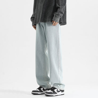 Men's Washed Straight Leg Jeans 👖