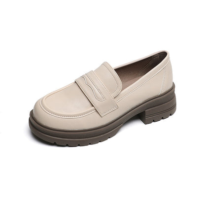 Vintage Leather Loafers for Women 👞 – Height Boost, British Style 🇬🇧