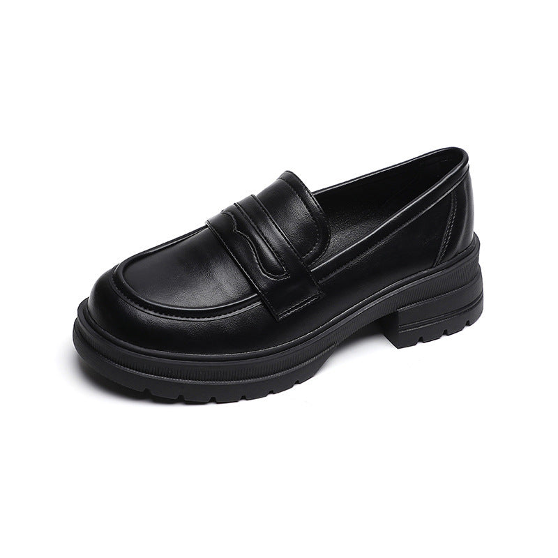Vintage Leather Loafers for Women 👞 – Height Boost, British Style 🇬🇧