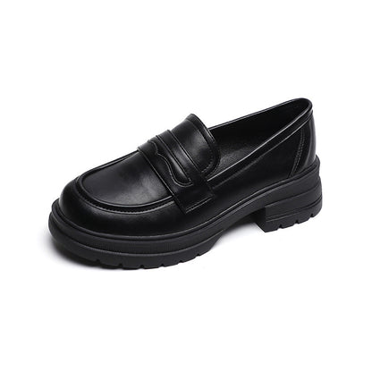 Vintage Leather Loafers for Women 👞 – Height Boost, British Style 🇬🇧